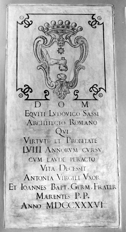 lapide tombale - ambito romano (sec. XVIII)